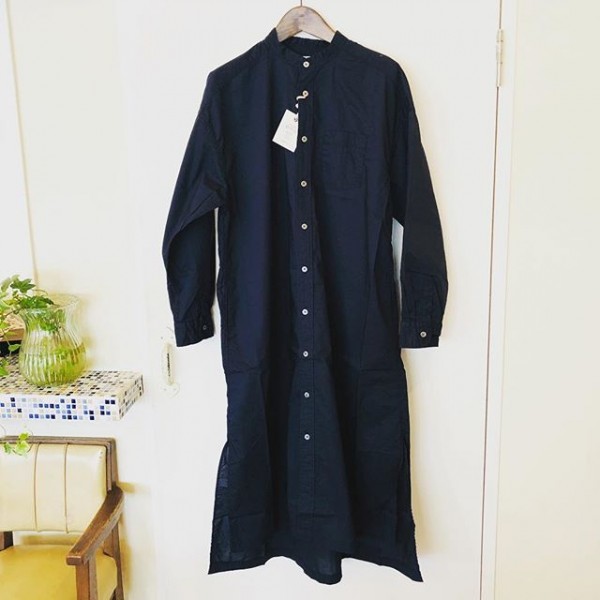 *new item☆**ノーカラーシャツワンピース***